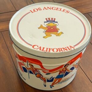 Vintage 1984 Los Angeles Olympics Collectible Tin